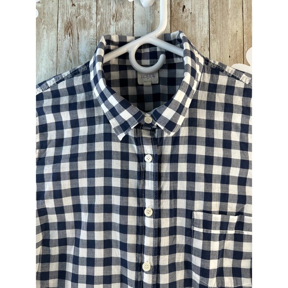 J.Crew Women's Button Up Shirt Womens Sz 8 Blue Black Plaid Printed Top Lot of 3 - Picture 6 of 14